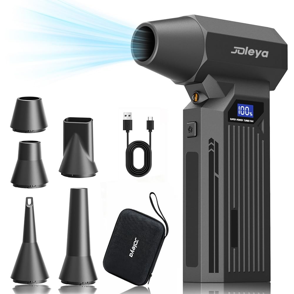 Portable 150W super strong blowing force Turbo fan Air duster-150g wind press...