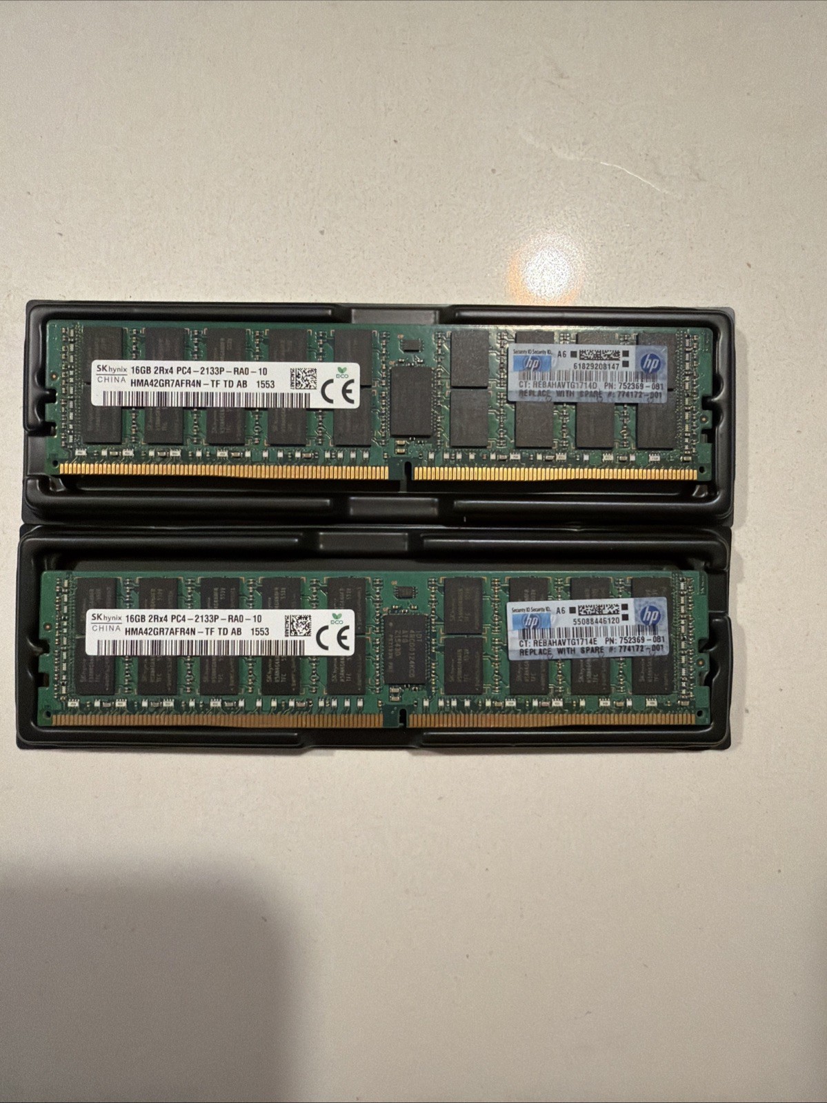 SK Hynix 32gb (2x16gb) DDR4 2133mhz ECC Server RAM
