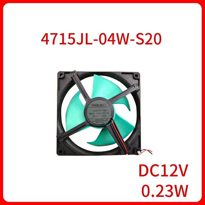 DC12V 0.23A Model 4715JL-04W-S20 4105A72 -GFI 12V 0.23A For NMB-MAT Cooling Fan