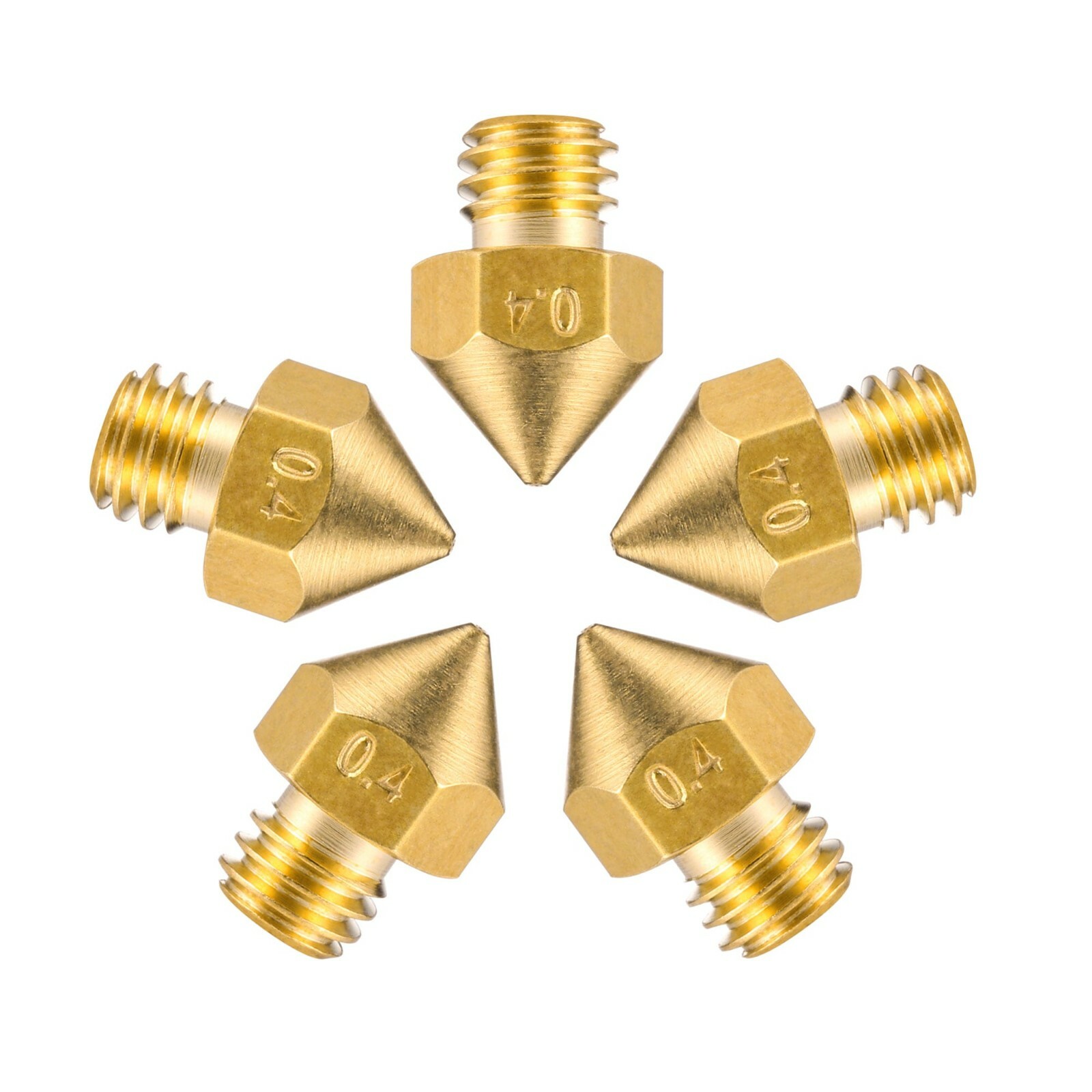 5x Nozzle 0.4mm Brass for BIQU B1 3D Printer Hotend Nozzle 0.4 5pcs