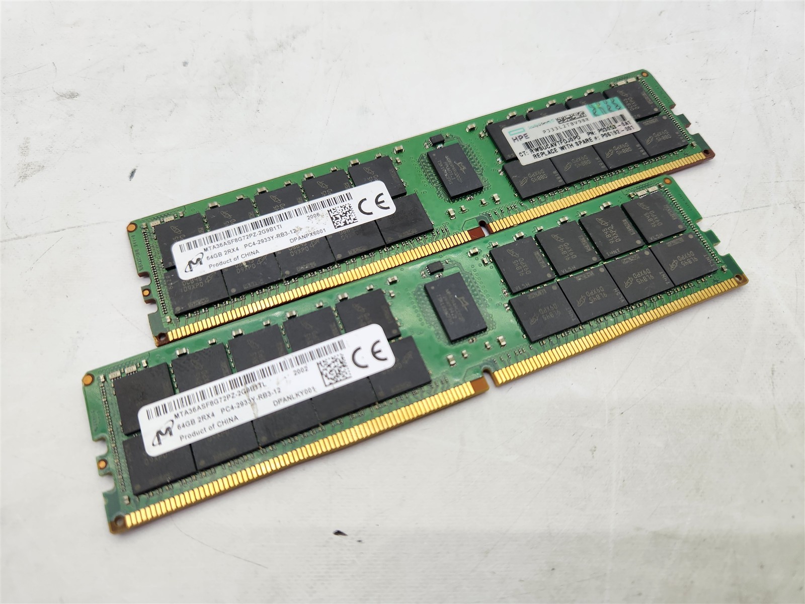 Lot of 2~BAD~NON-WORKING Micron 64GB 2Rx4 PC4-2933Y-RB3 Server RAM Memory DDR4