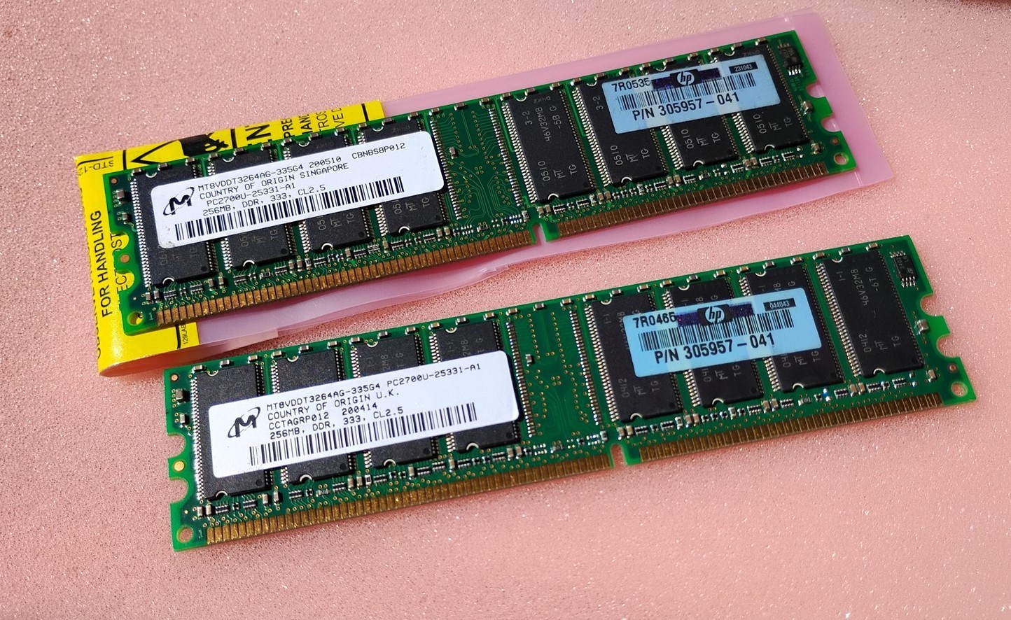 512MB 2x256MB DDR-333 PC-2700 DDR1 PC2700 DESKTOP RAM MEMORY KIT #TN78