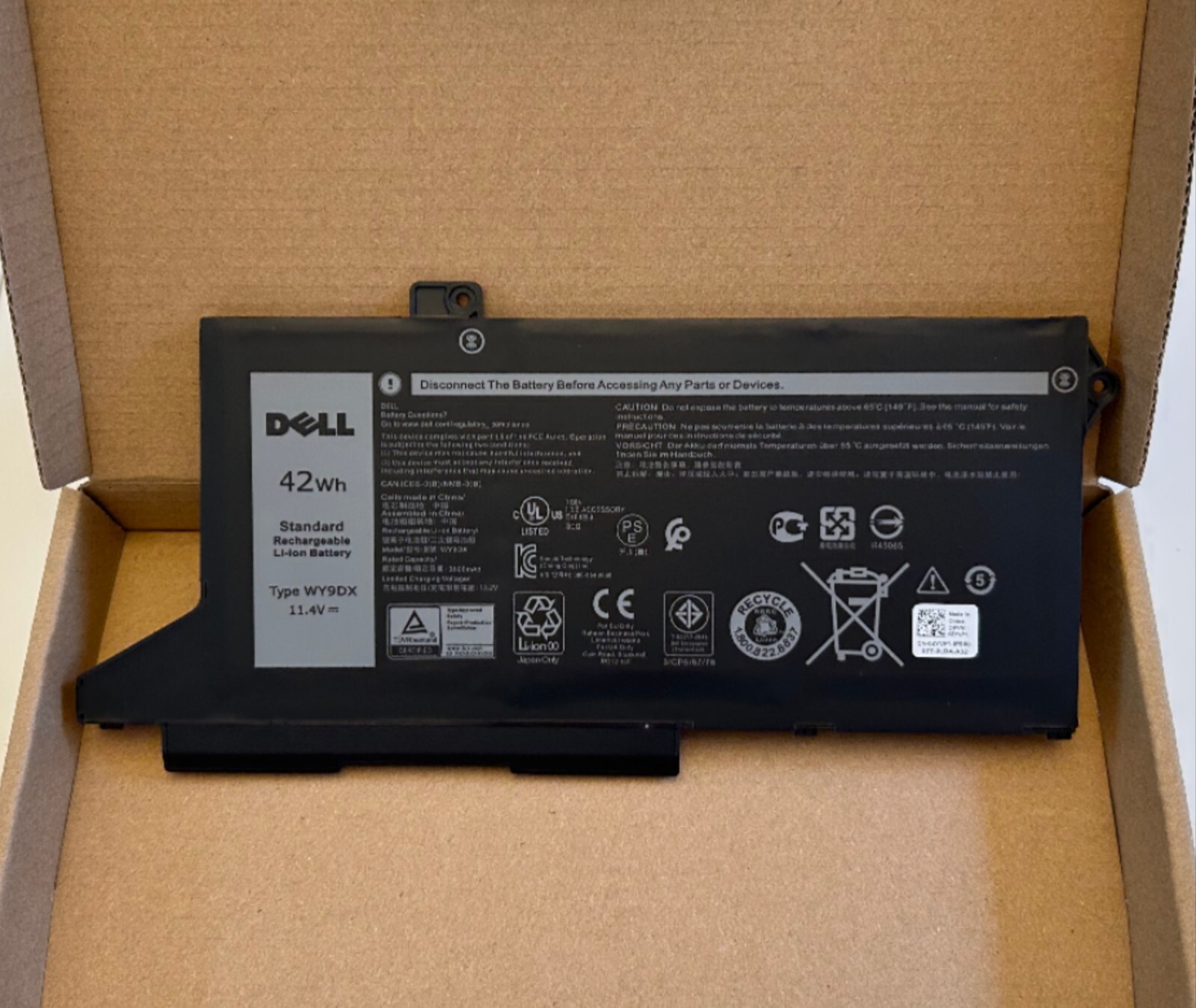 42WH WY9DX Genuine Battery Dell Latitude 5420 5520 005R42 0M3KCN 01K2CF NEW