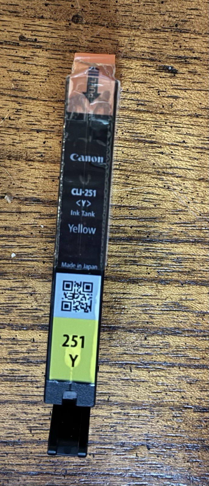 Canon Pixma CLI 251 Y Ink Cartridge Yellow Genuine New Sealed No Box