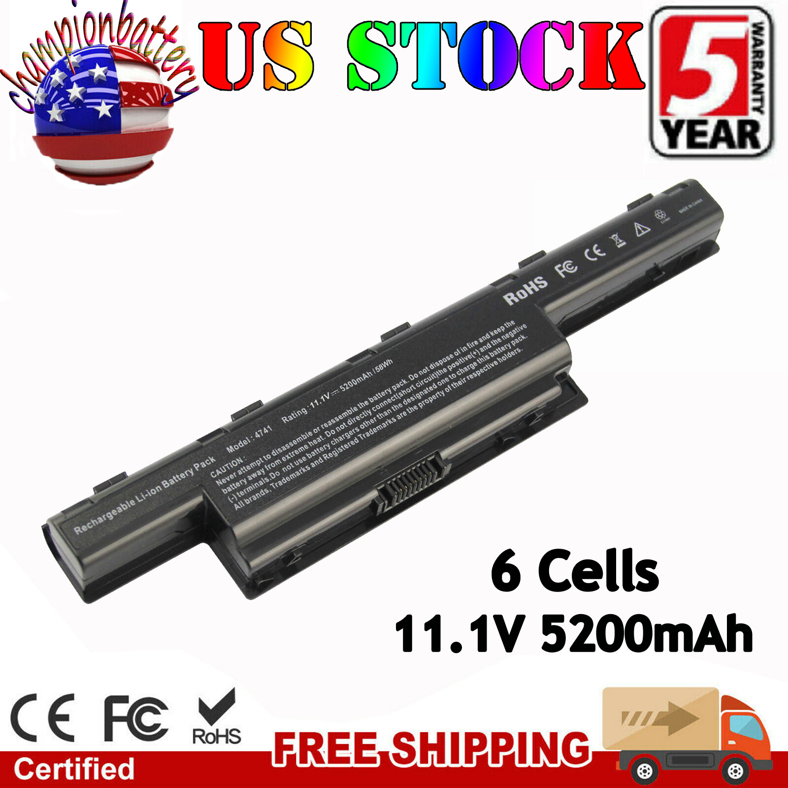  Battery for Acer Aspire 5336 5349 5350 5551 5552 5560 5733 5736Z 5741 5742 New
