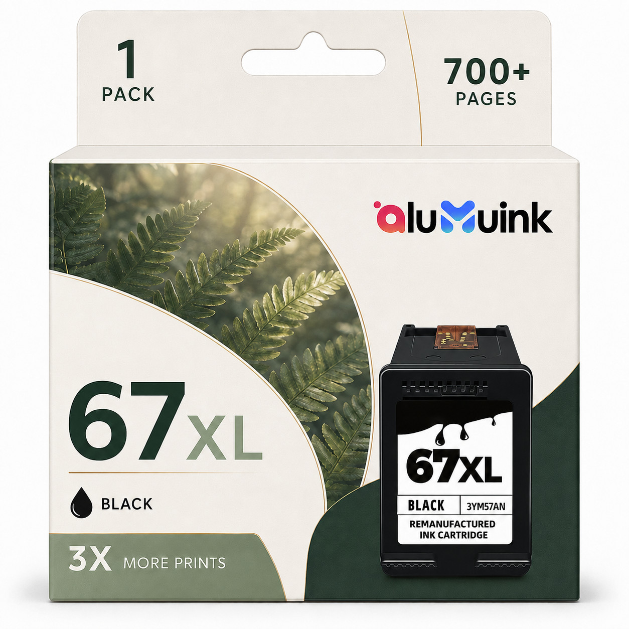 67XL Ink Cartridge Compatible for DeskJet 2827e 4110e, 4200e，4255e 4120e 4121e