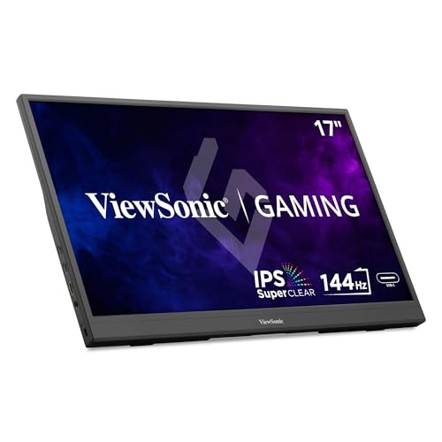 BLACK - VIEWSONIC 17" FHD IPS PORTABLE GAMING MONITOR 144HZ AMD FREESYNC