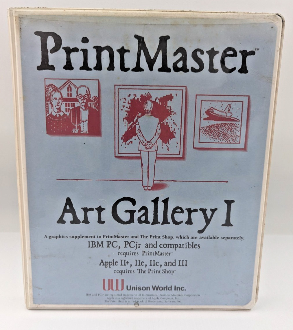 PrintMaster Art Gallery I 5.25" Floppy Disk Software by Unison World