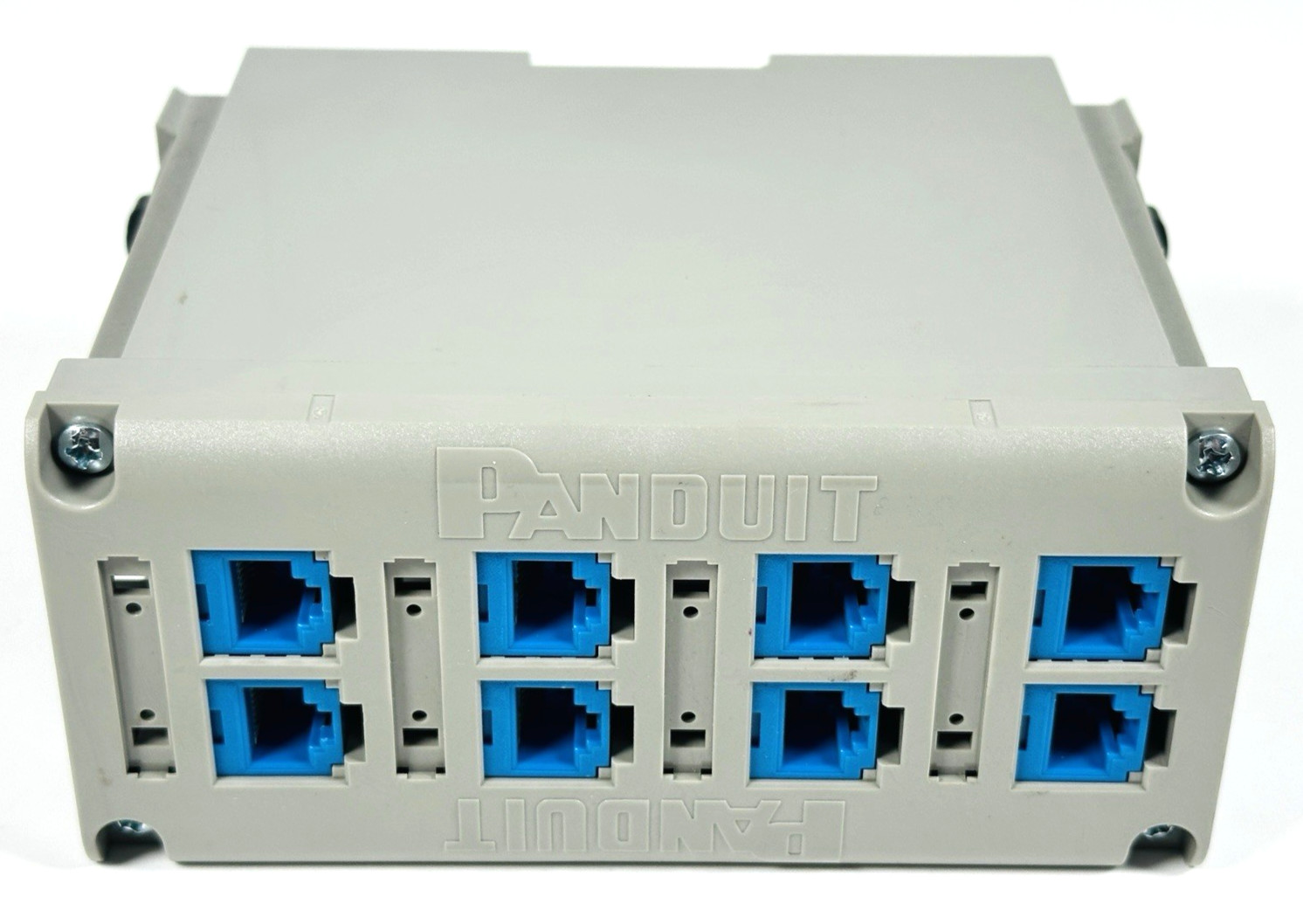 Panduit CDPP8RG IndustrialNet 8-Port DIN Rail Patch Panel + 8 Cat 6 Keystones
