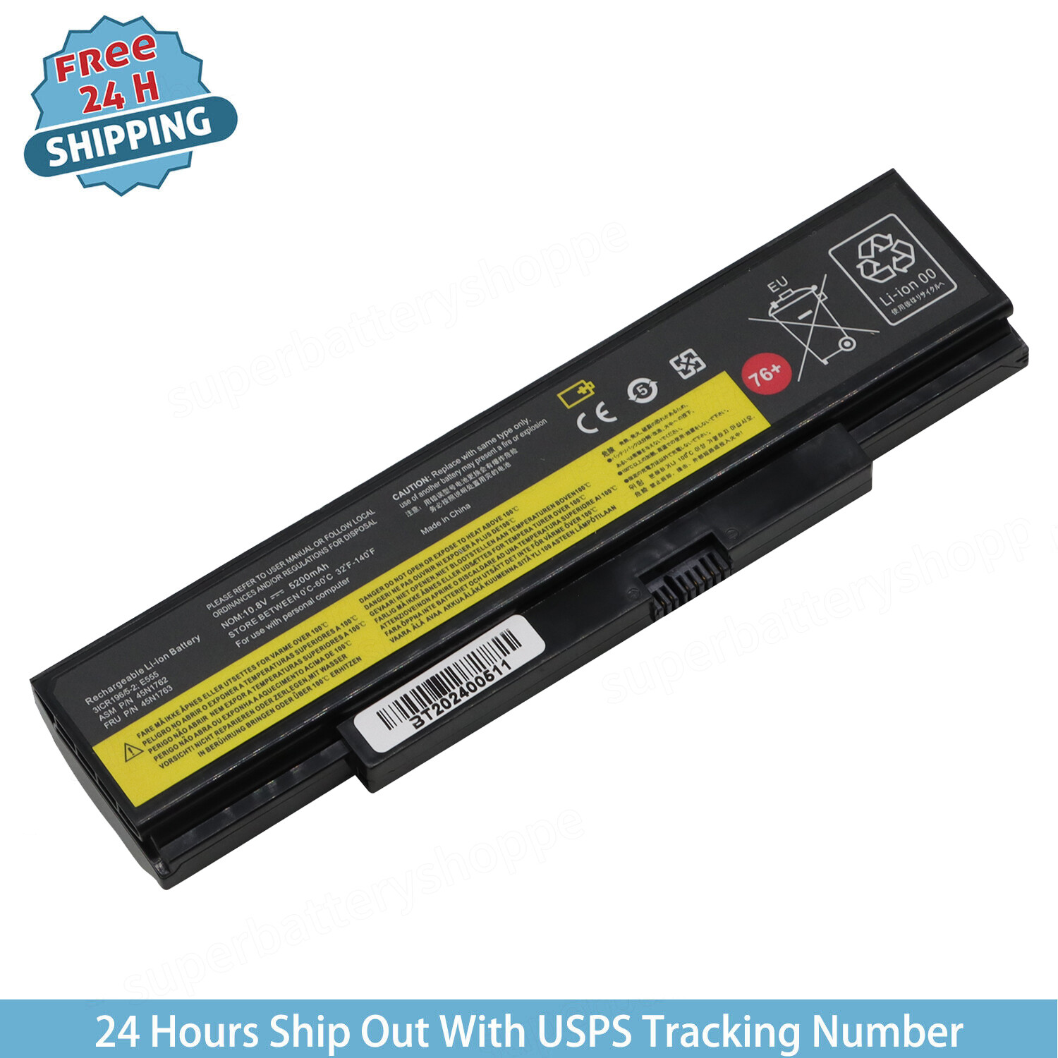 Battery For Lenovo ThinkPad 45N1758 45N1759 45N1760 45N1761 45N1762 45N1763