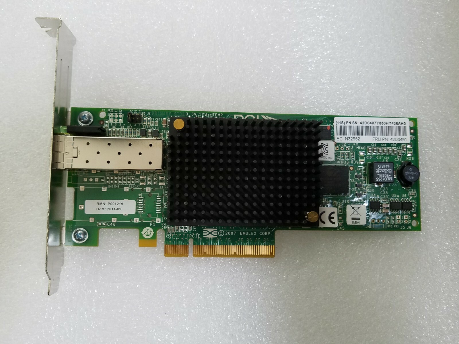 IBM 42D0491 Emulex LPE12000 8Gb PCIe Fibre Host Bus Adapter 42D0487