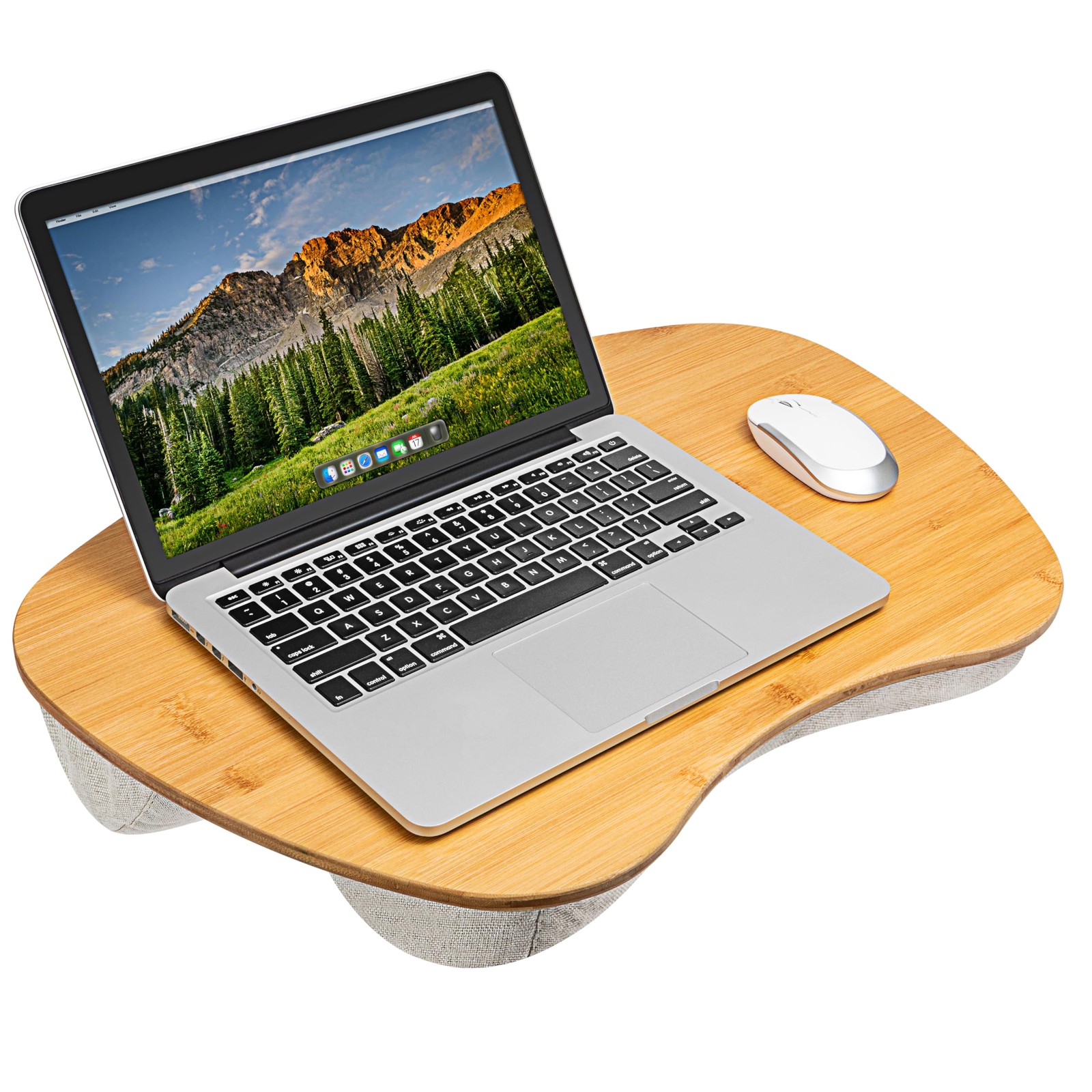 Bamboo Lap Desk 22.4" X 15.4" Surface - Fits Up to 17.3" Laptops