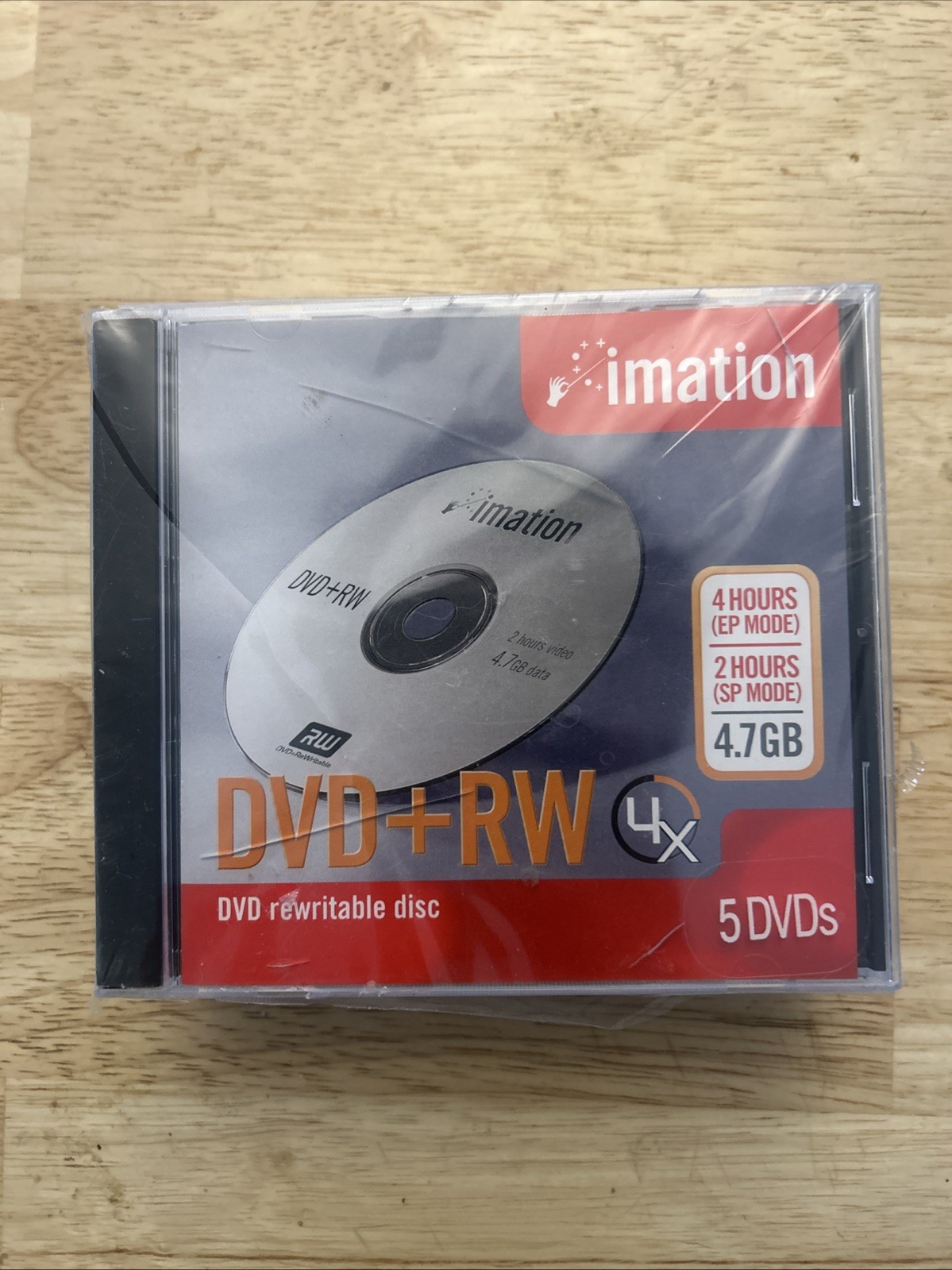 Imation Dvd-rw 5 Pack Rewritable DVD Discs SEALED NEW