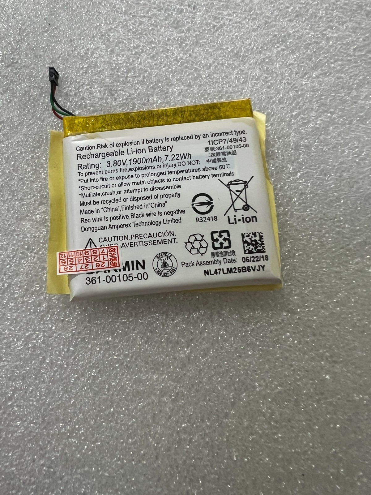 New Replacement battery for Edge 1030 Series 1900mAh 3.8V 361-00105-00