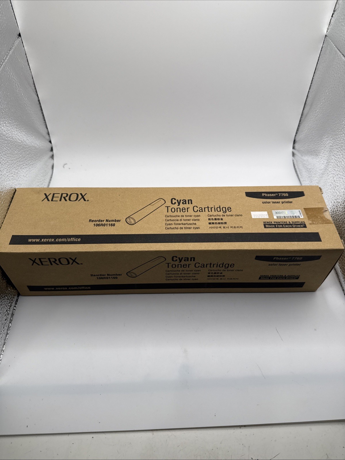 Xerox Phaser 7760 Genuine Original 106R01160 Cyan Toner New Sealed Box