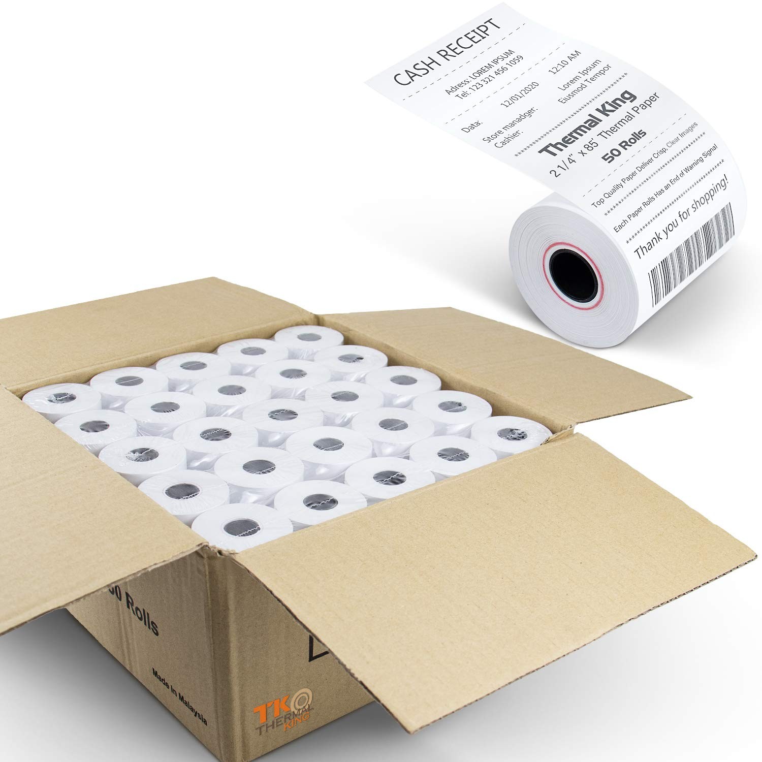 TK Thermal King, (50 Rolls) 2 1/4" x 85' 2-1/4" X 85', 50 Rolls