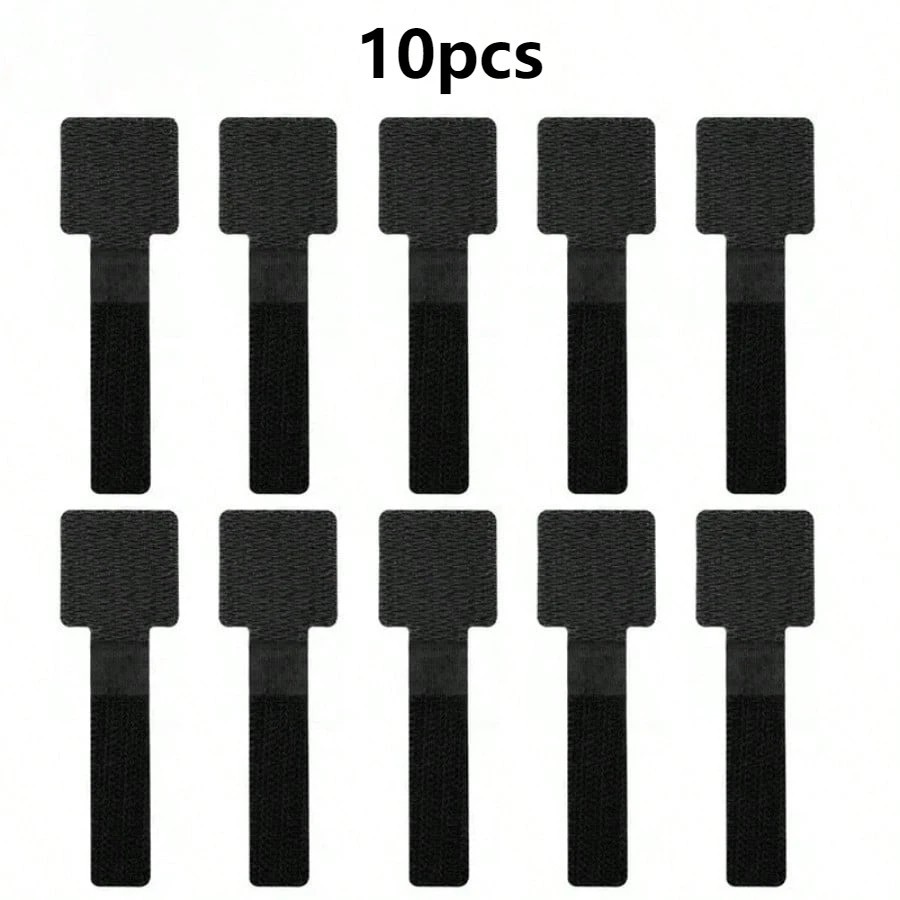 10PCS Reusable Self-Adhesive Nylon Cable Ties – Office & Home Wire Organizer
