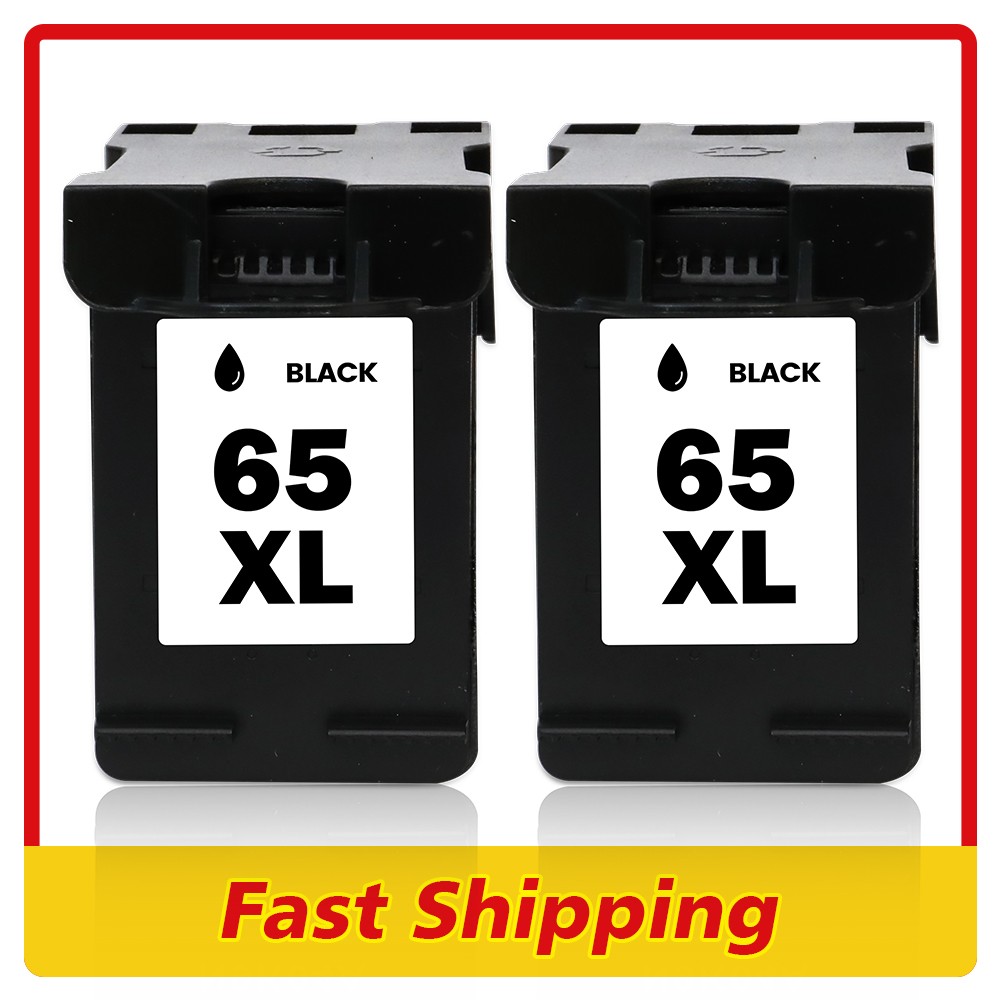 2PK 65XL 65-xl Black Ink cartridge for HP DeskJet 3755 AMP 100 130 ENVY 5010