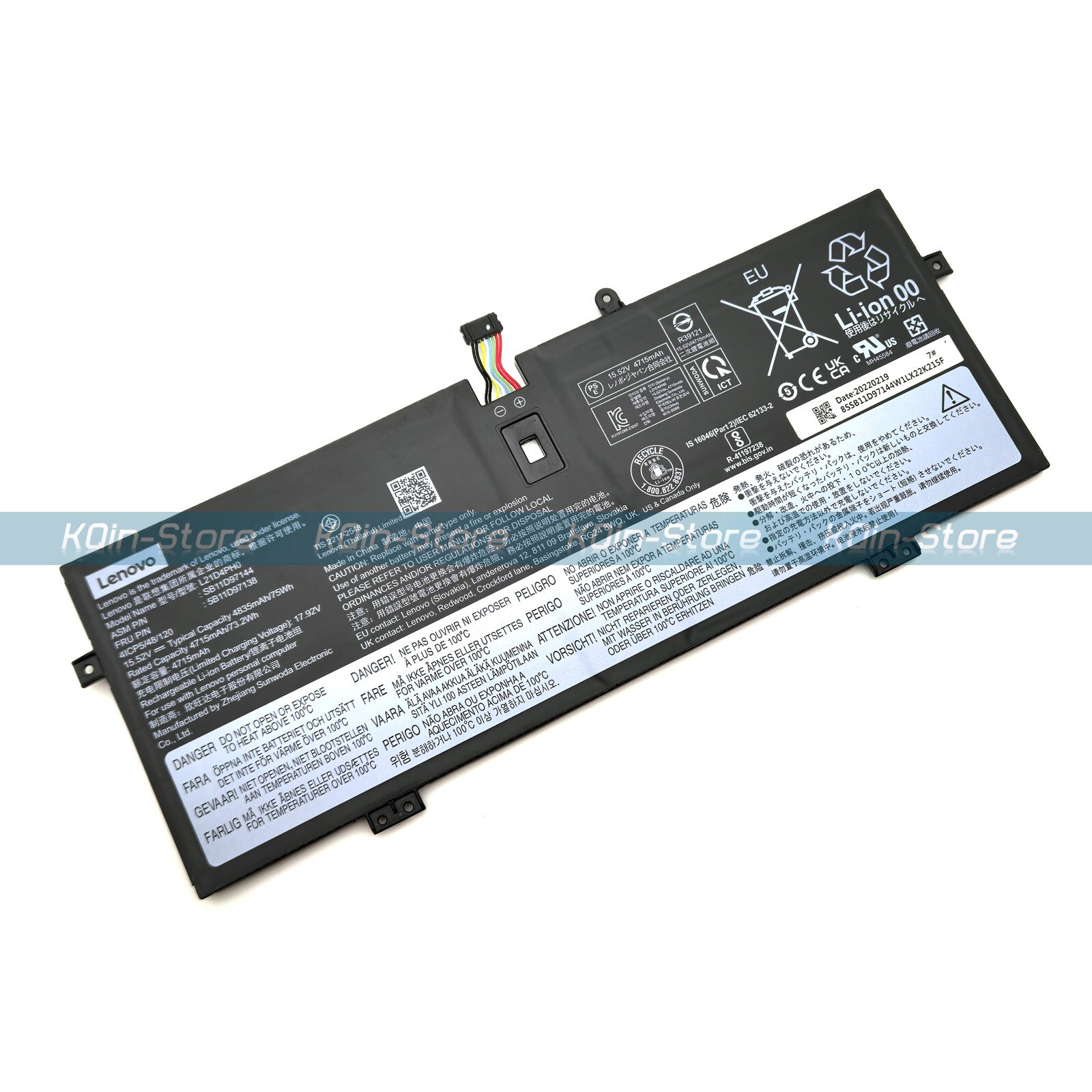 New Genuine L21L4PH0 L21M4PH0 Battery for Lenovo Yoga 9 14IAP7 82LU 14IRP8 83B1