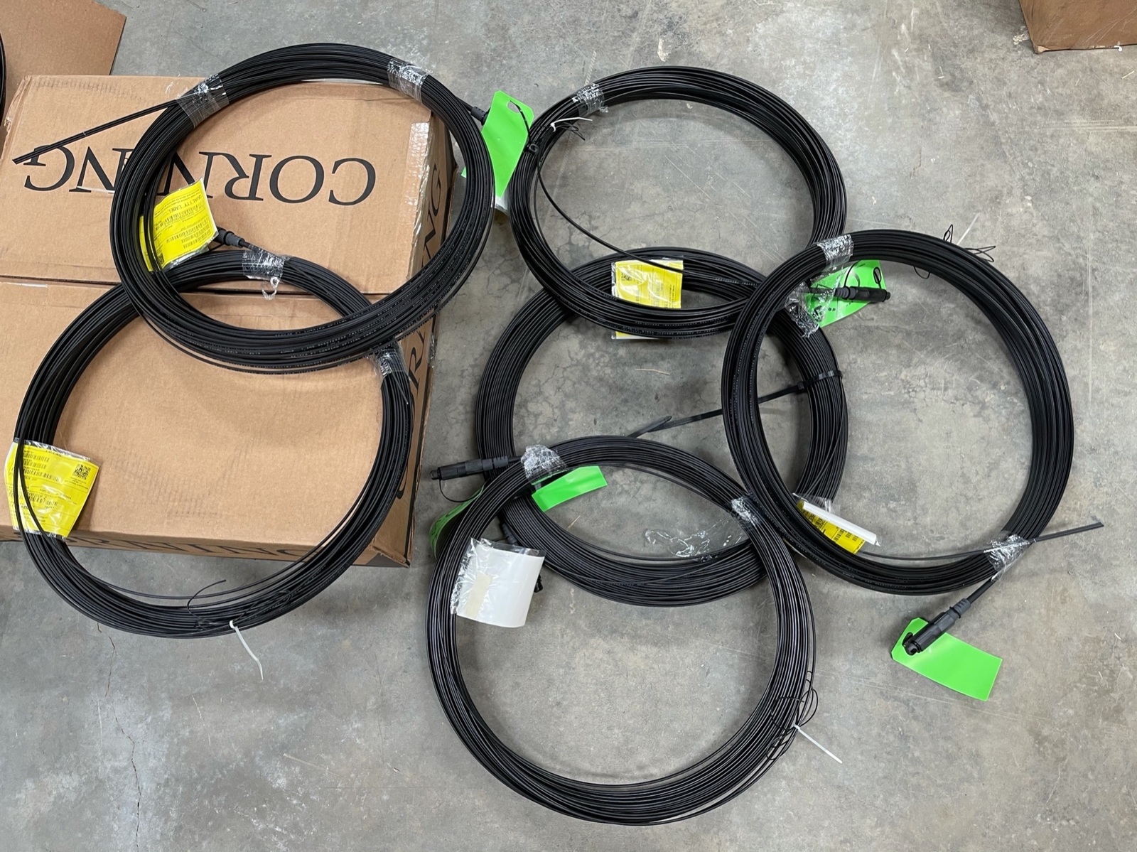 Lot 200ft and 400ft Corning 1F TDRP SCAOPT Fiber Optic Drop