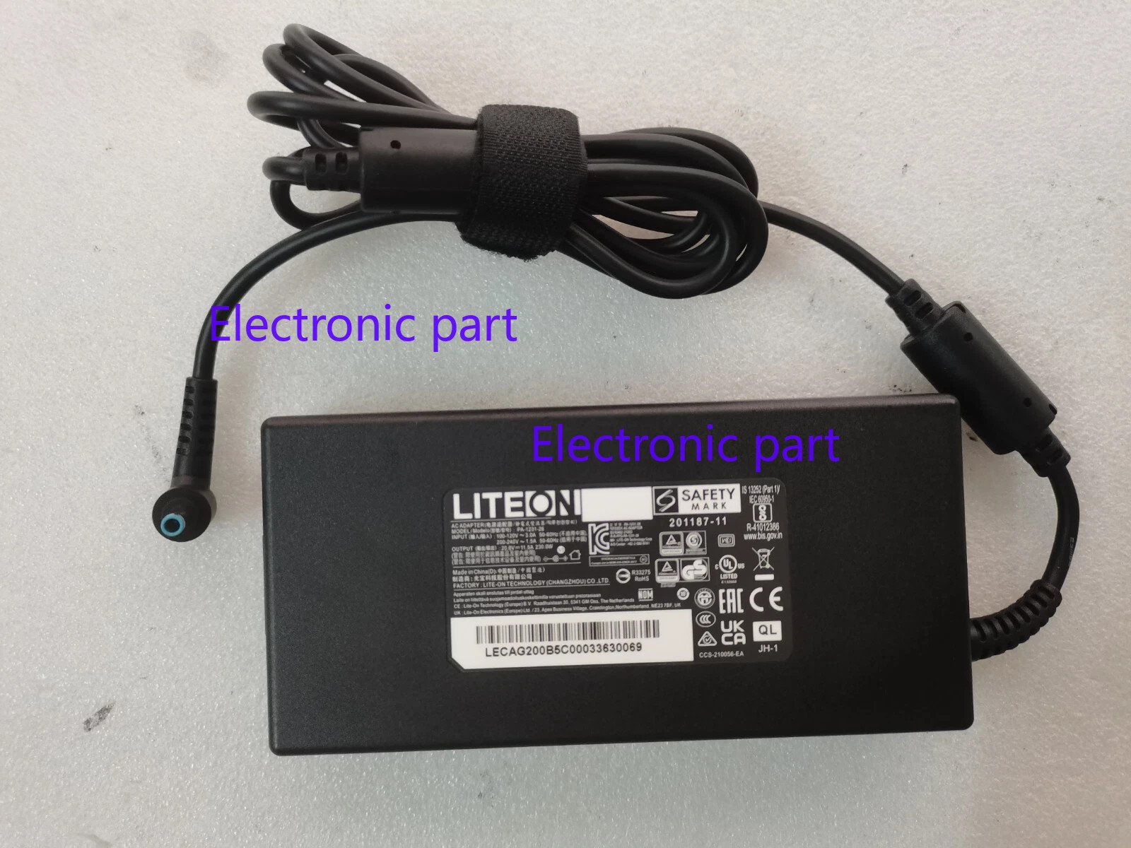 Slim LITEON 20V 11.5A PA-1231-26 for Clevo/MSI 230W Blue Tip AC Adapter