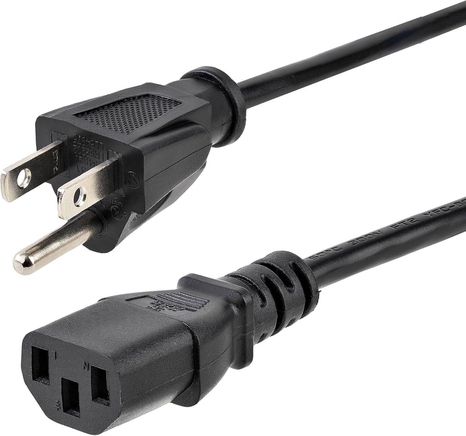 6ft (1.8m) Heavy Duty Power Cord, NEMA 5-15P to C13 AC Power Cord, 15A 125V, 14A