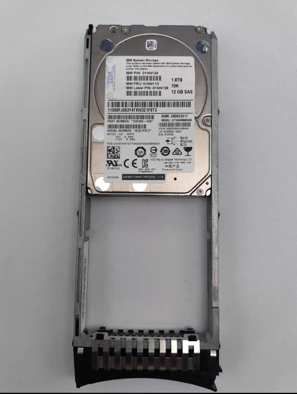 IBM 01NN126 01NN124 01NN110 1.8TB 10K 12Gb 2.5" V7000 Server Hard Drive HDD