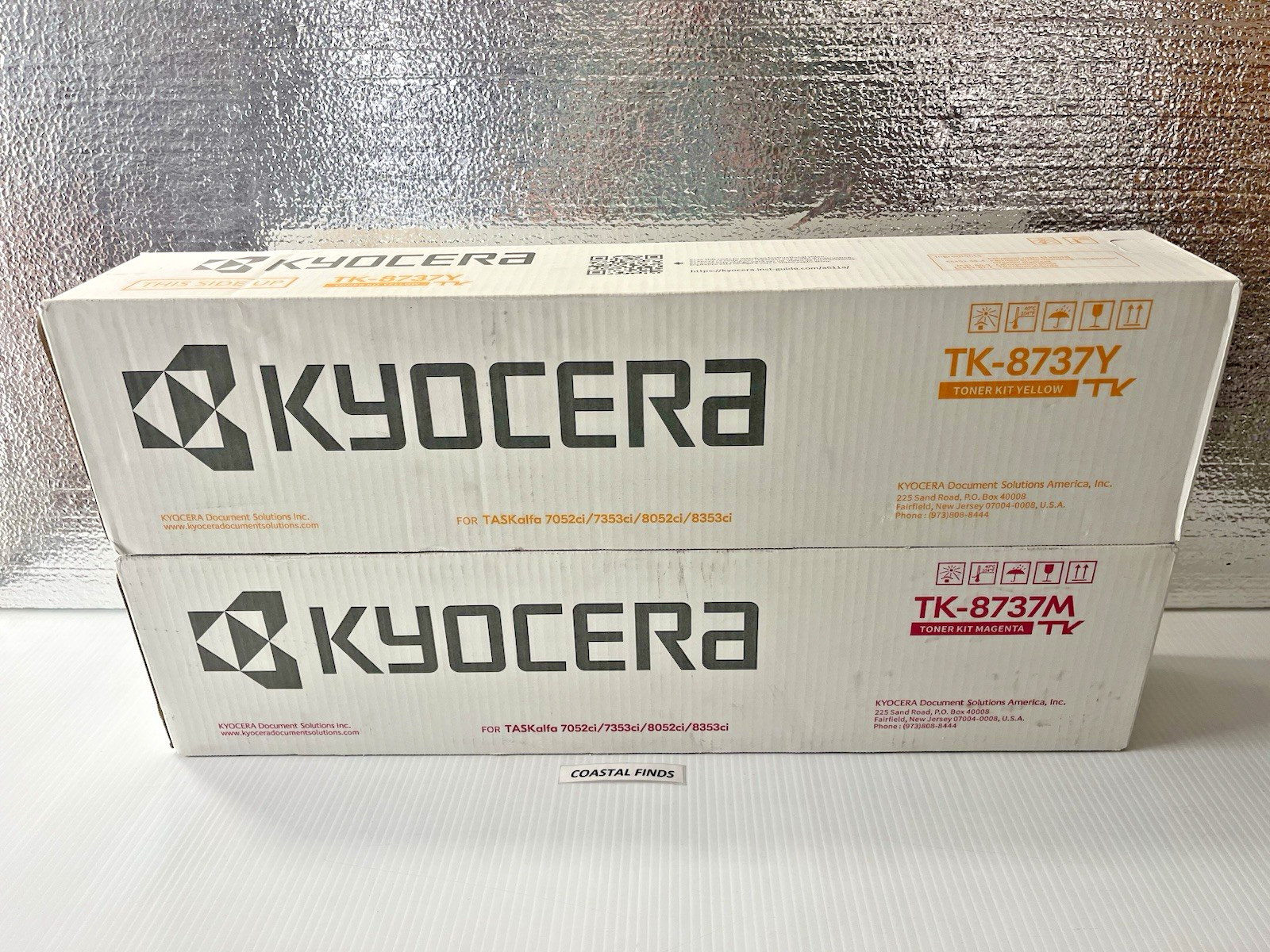 Kyocera TK-8737 Magenta Yellow Lot (2) OEM NEW Sealed TK-8737M TK-8737Y 7052ci