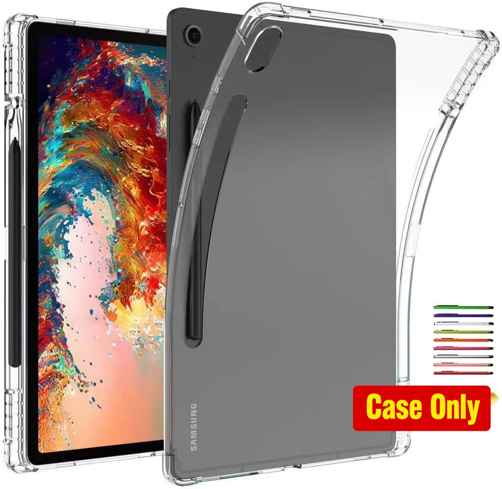 Case for Samsung Galaxy Tab S10 FE Plus 5G 13.1 Inch, Transparent Soft TPU, S Pe