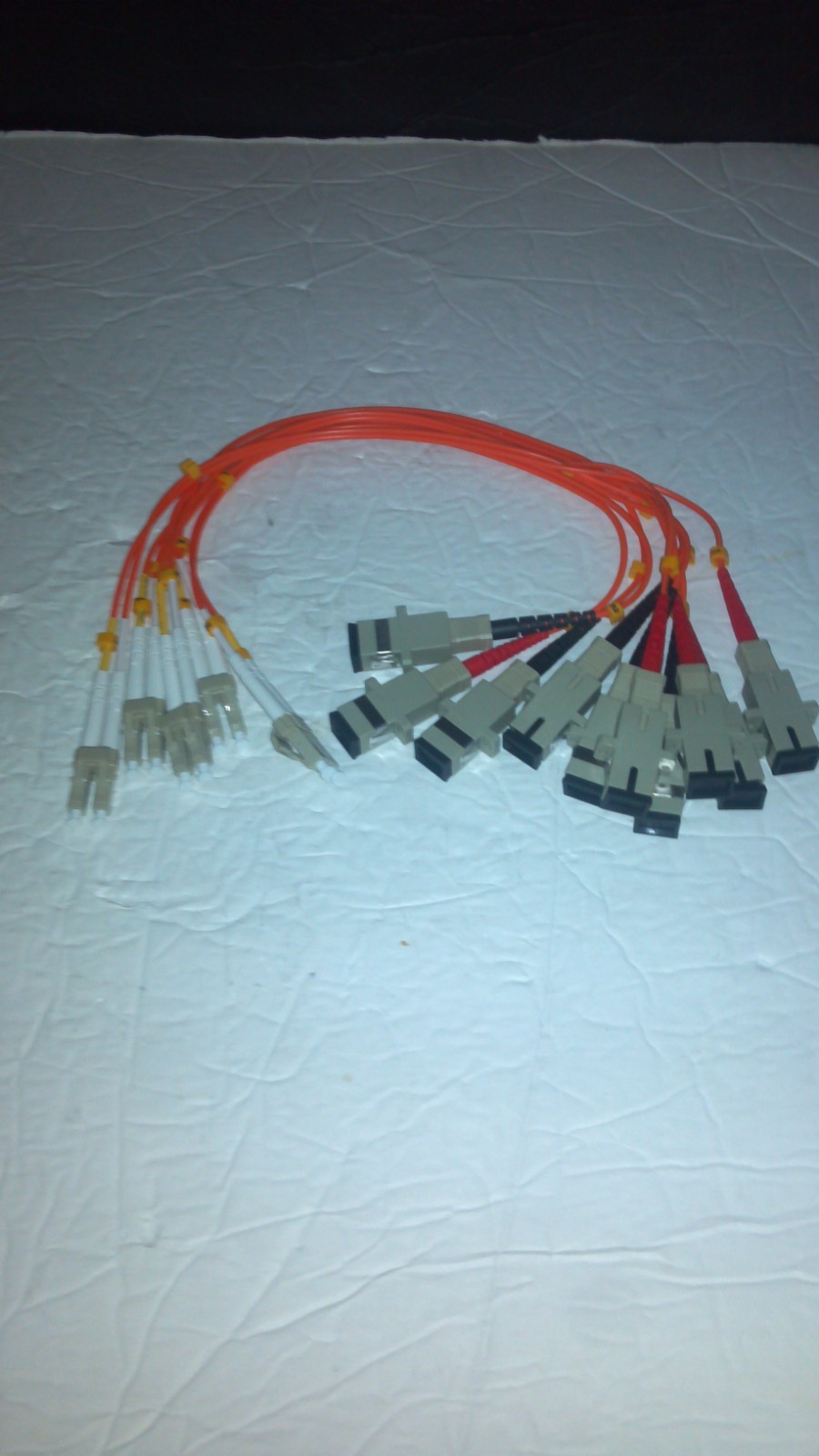 5X 1' Fiber Optic Adapter Cable LC (Male)-SC (Female) Multimode 62.5/125 Duplex