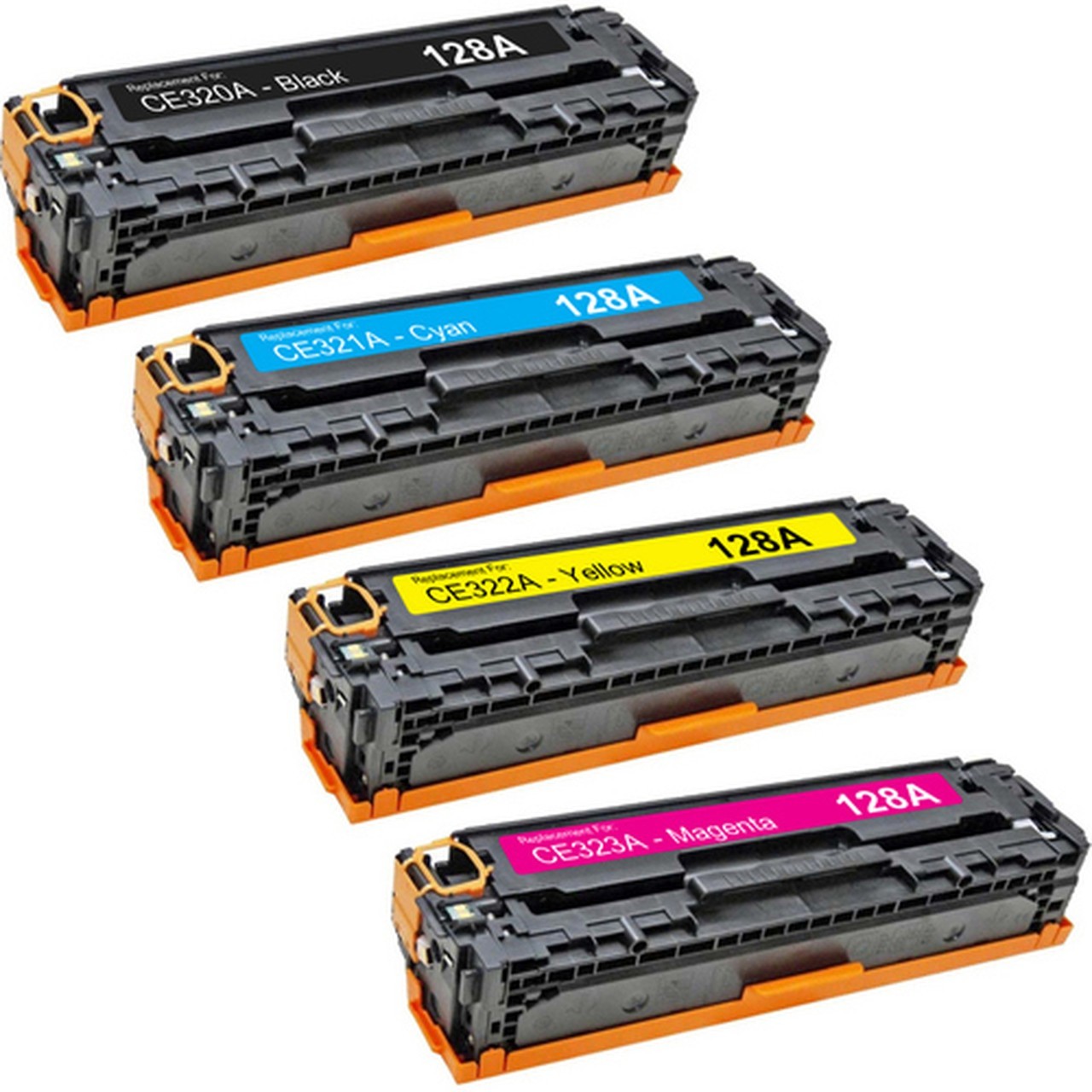 4PK ACM Compatible CE320A CE321A CE322A CE323A Set for HP 128A Color Toner