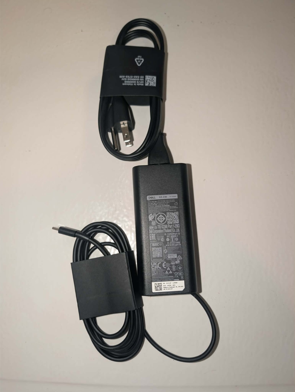 Lot of 100 Genuine Dell 65W USB-C Charger AC Power Adapters New Condition