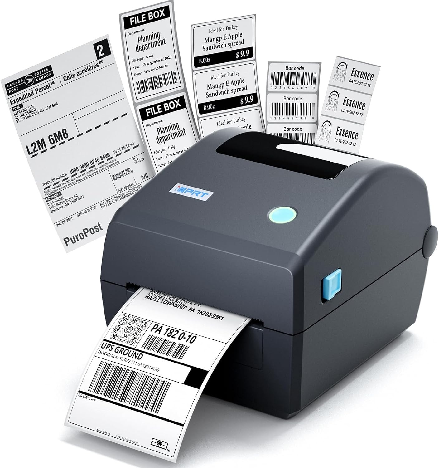 iD880 Industrial Thermal Printer Supports 1" 4.64" Wide Labels USB/Ethernet