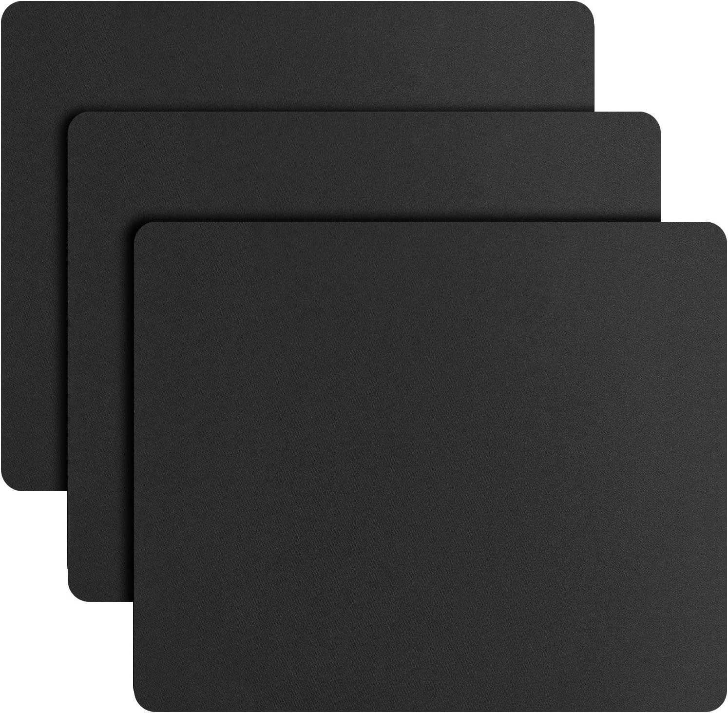 Alfombrillas Mouse Premium Antideslizantes 3 Pack Oficina Hogar Color Negro