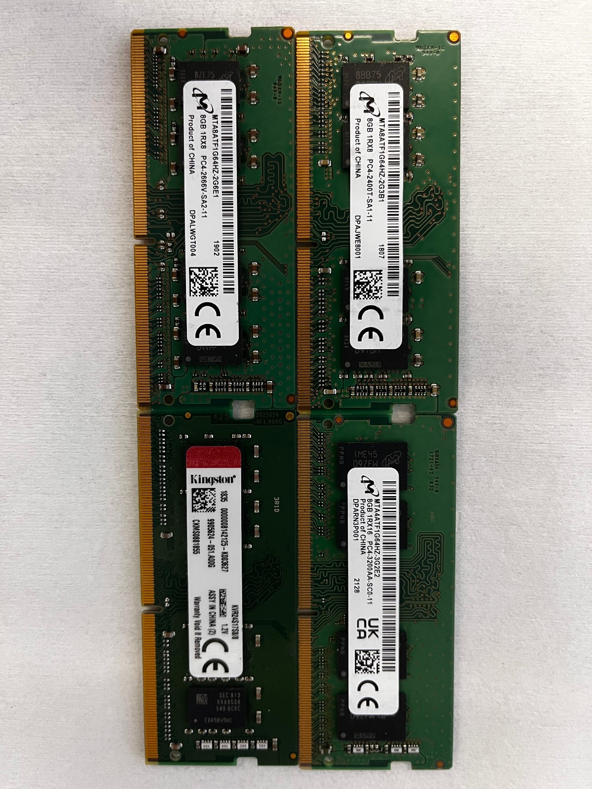 LOT OF 4 X DDR4 SODIMM (SEE PICTURE)