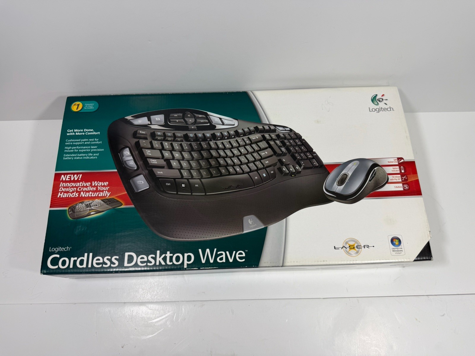 Logitech Cordless Desktop Wave Keyboard & Mouse With Receiver