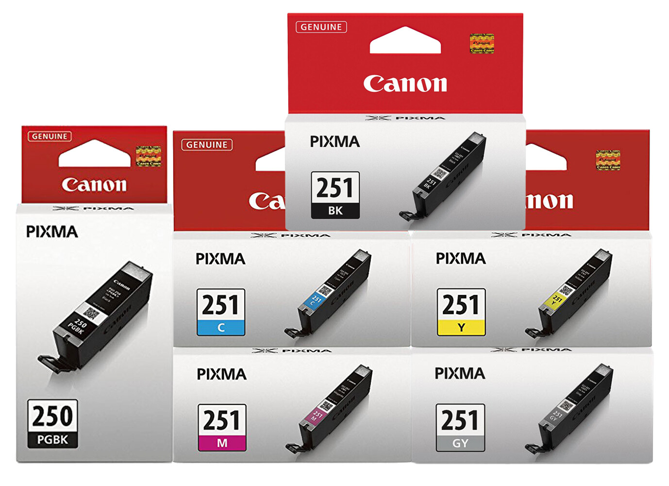 6PK GENUINE Canon PGI-250 CLI-251 Setup Ink Cartridge for PIXMA iP8720 MG6320