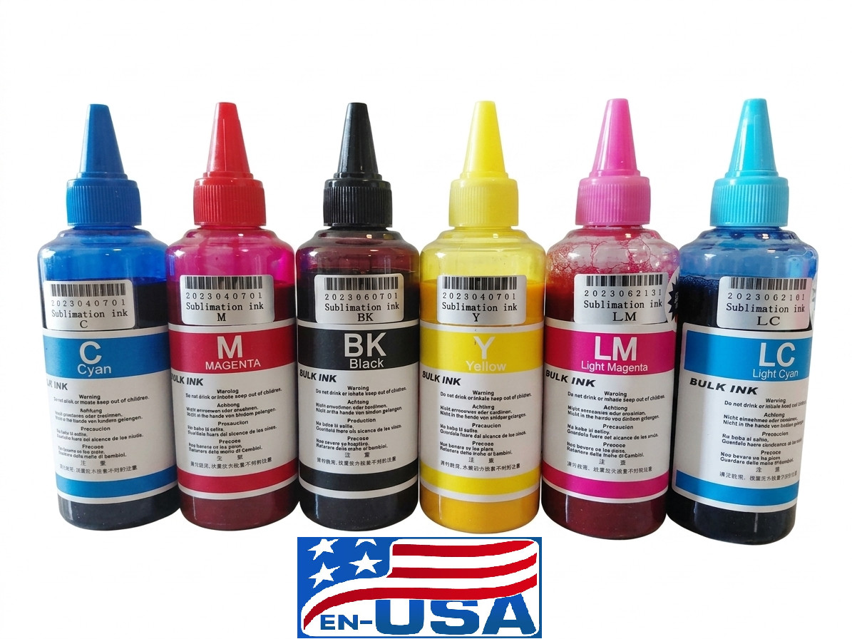 600ml Sublimation Refill Ink kit for Epson L800 L805  1400 Artisan 1430 L8050