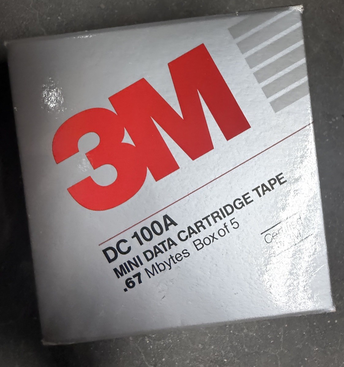 3M DC 100A Mini Data Cartridges New Box of 5 sealed Mint Condition 