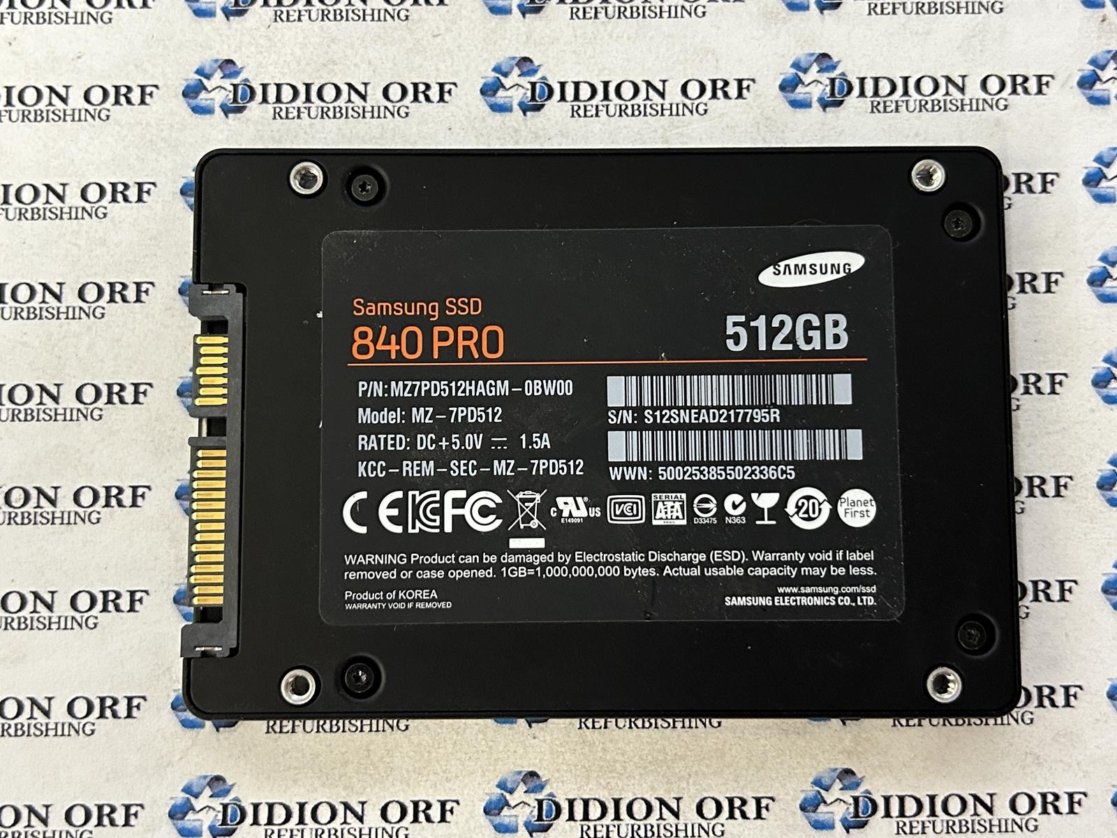 SAMSUNG 840 PRO 512GB 2.5" SATA SSD MZ-7PD512, Grade C, SKU 26448