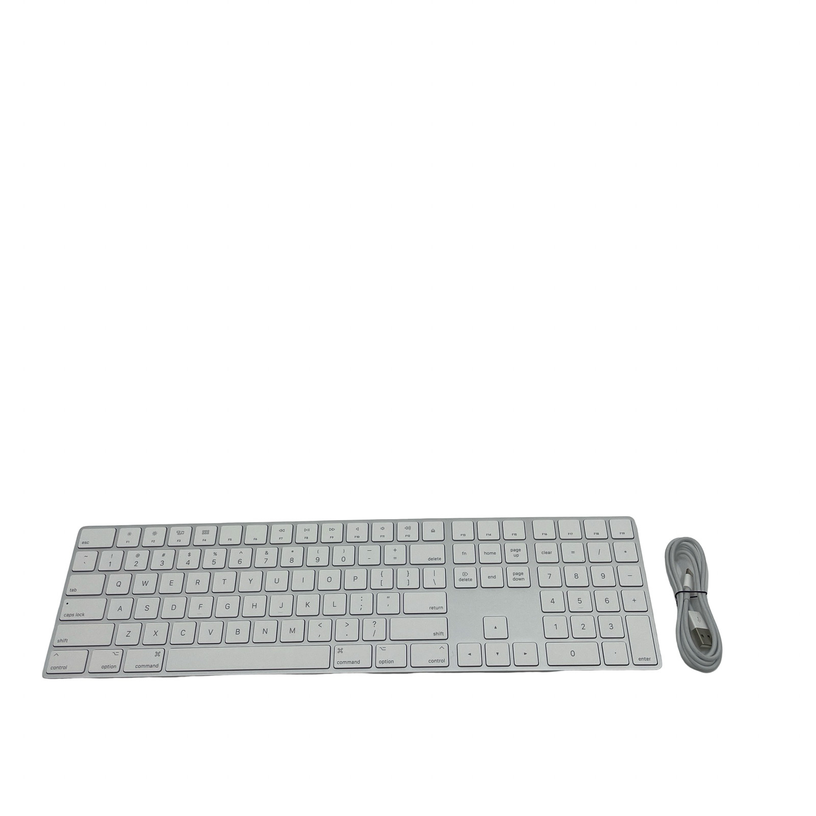 Apple A1843 Magic Keyboard W/ Numerical Keypad White #U3456 (AD)