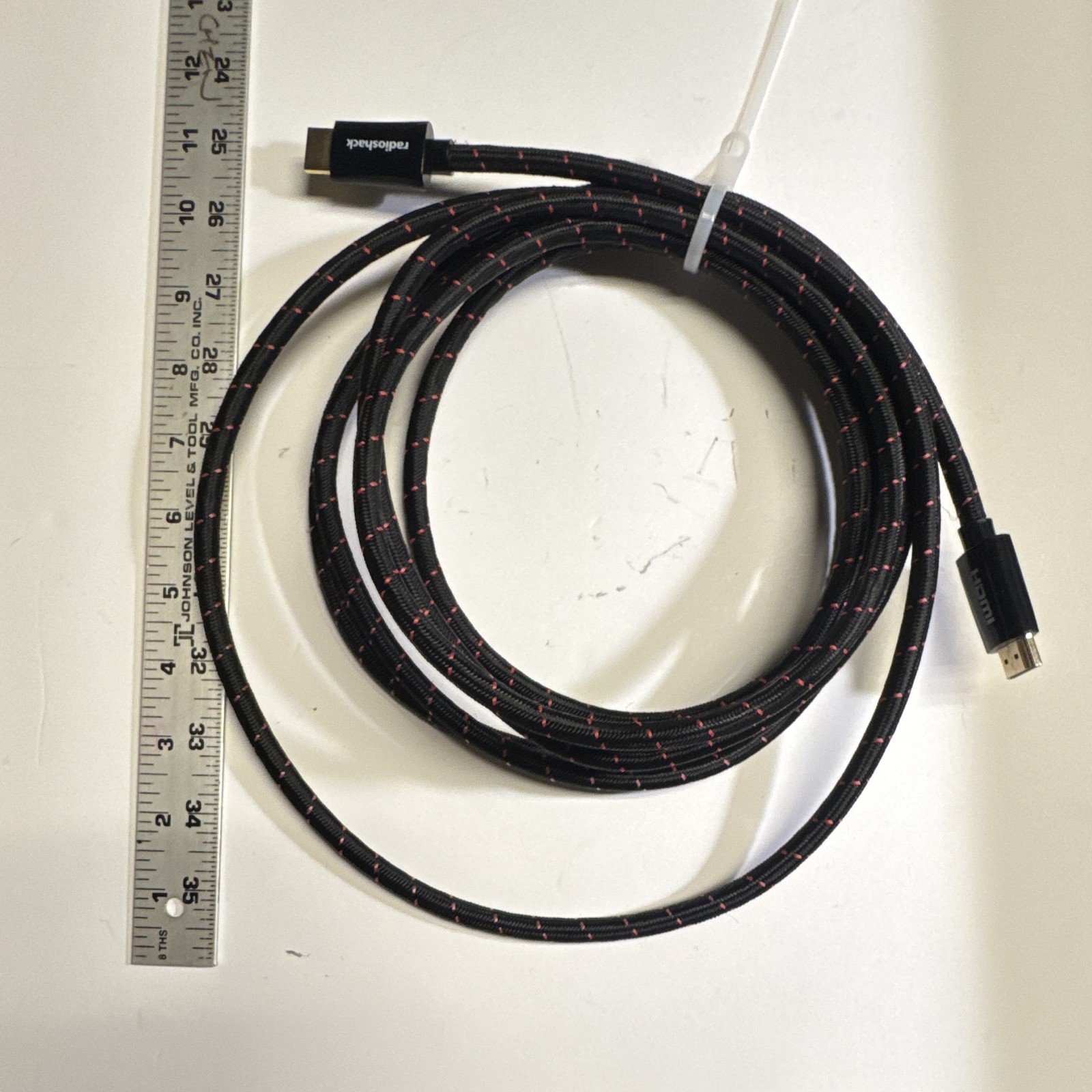 RadioShack USB-C to HDMI Braided USB Cable 12 ft Black/Red