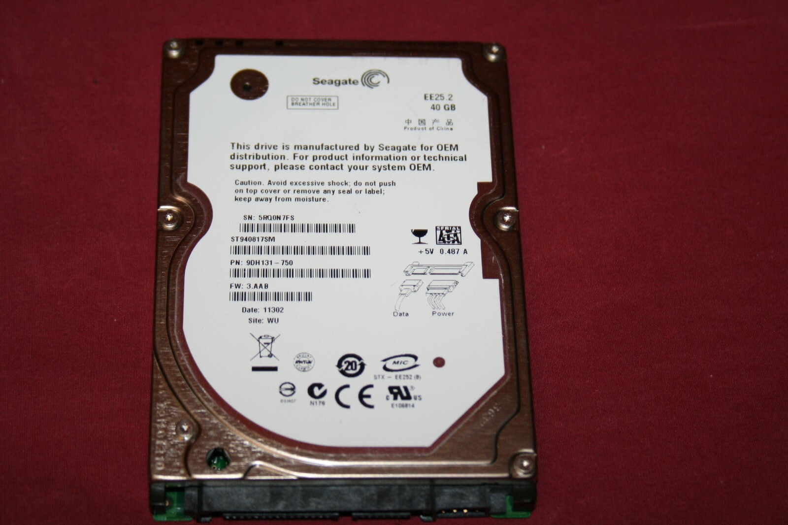 Lot of 14 Seagate 40 GB ST940817SM P/N 9DH131-750 2.5" SATA-All as photo/tested