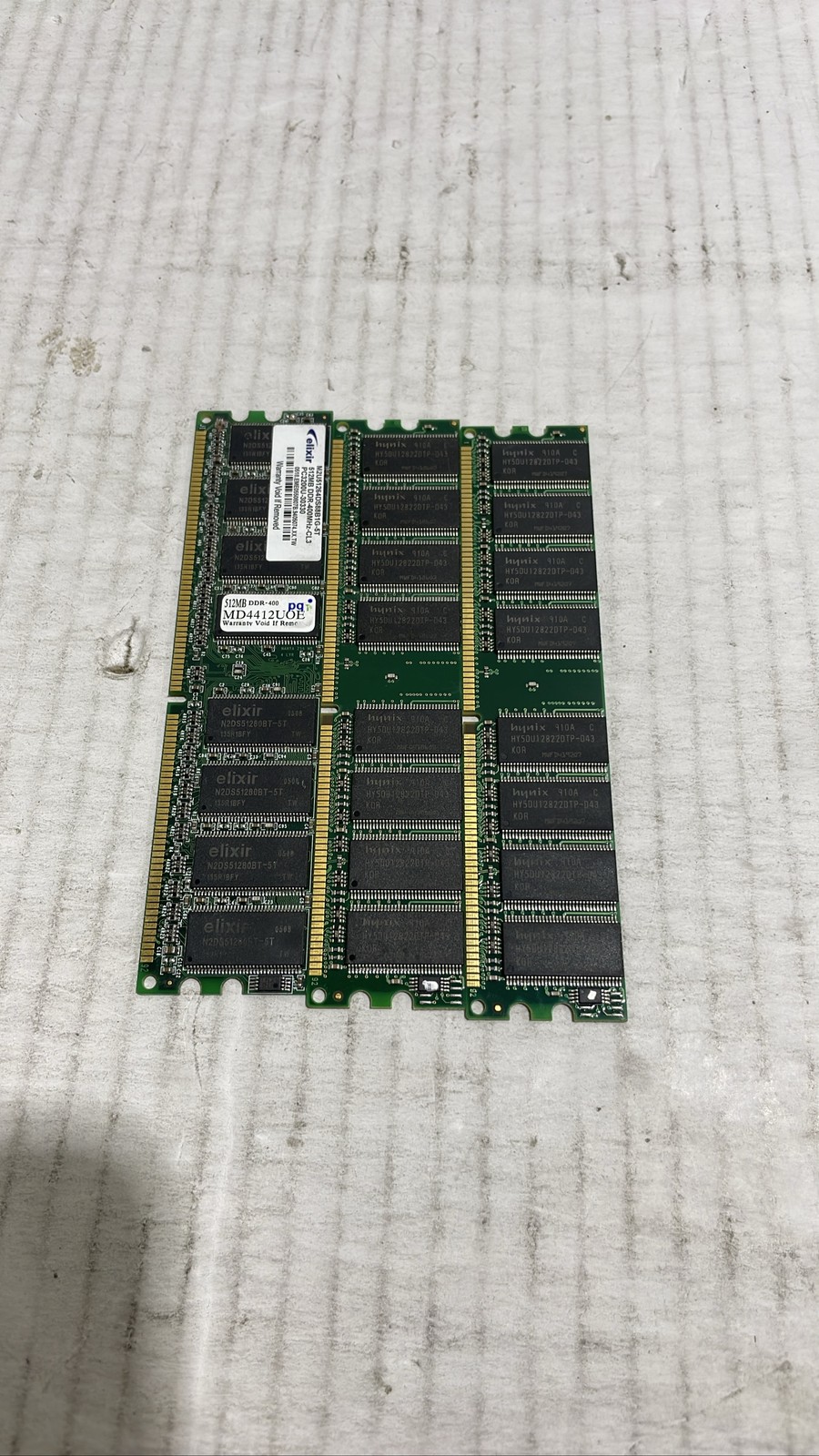 PNY 64TQD 512MB 74369 DDR DIMM DDR Desktop RAM Memory Lot of 3