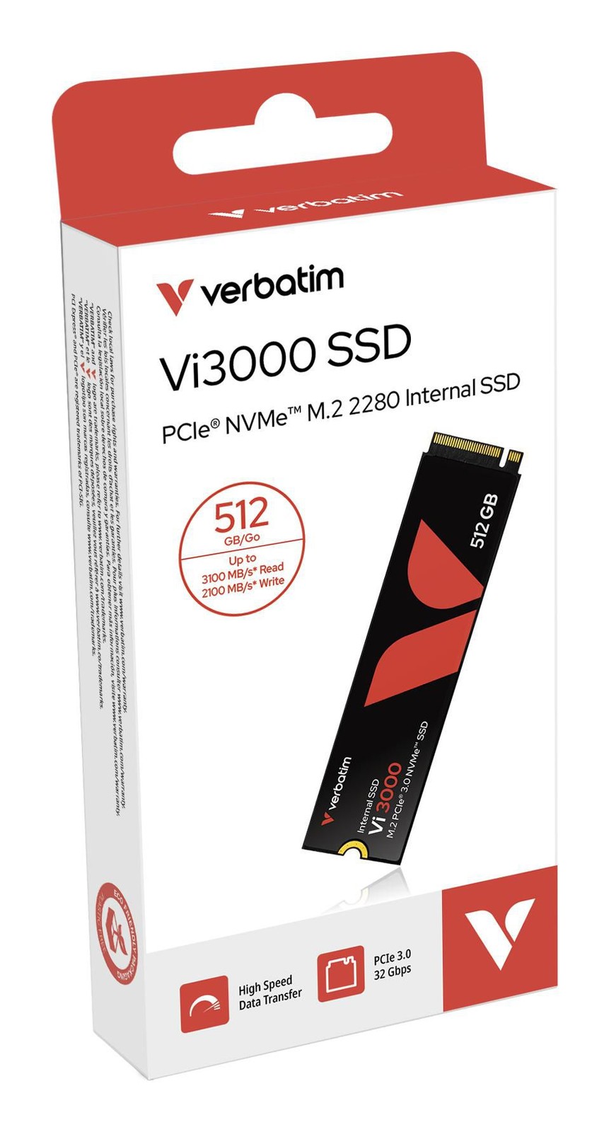 Verbatim 49374 Vi3000 PCIe NVMe M.2 512GB SSD ~E~