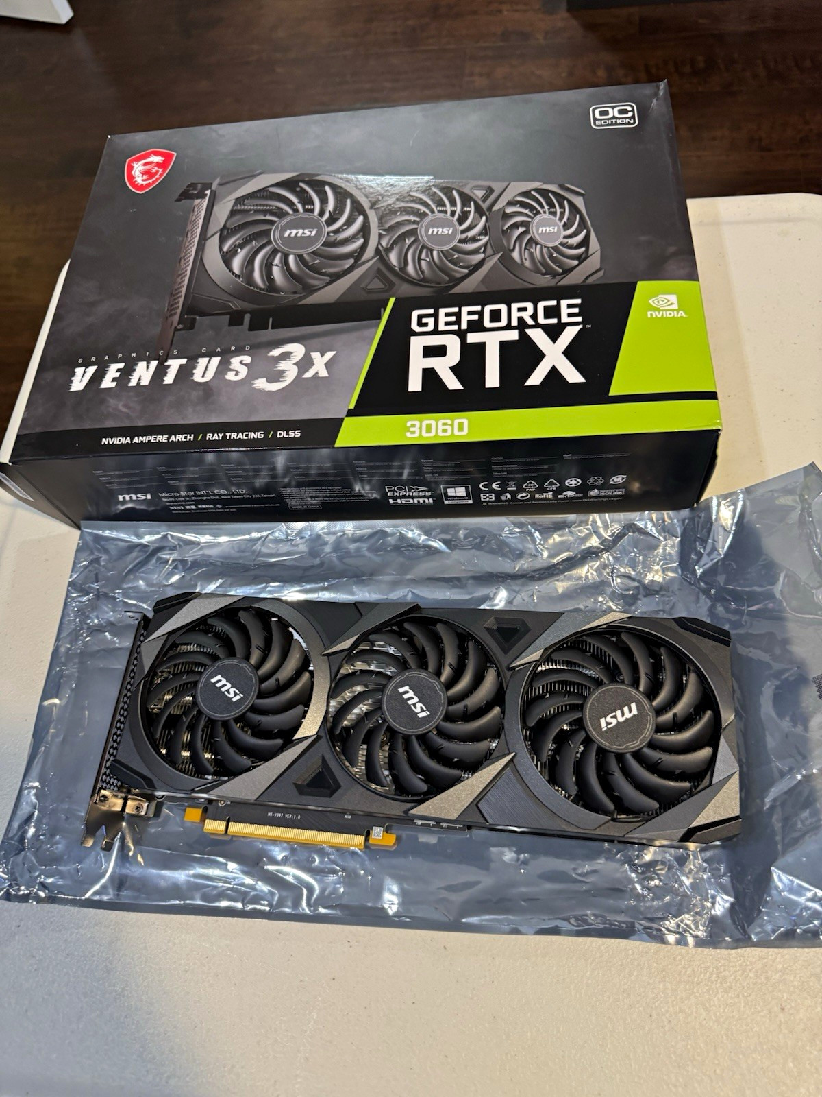 MSI NVIDIA GeForce RTX 3060 Ventus 3X 12GB GDDR6 OC Graphics Card
