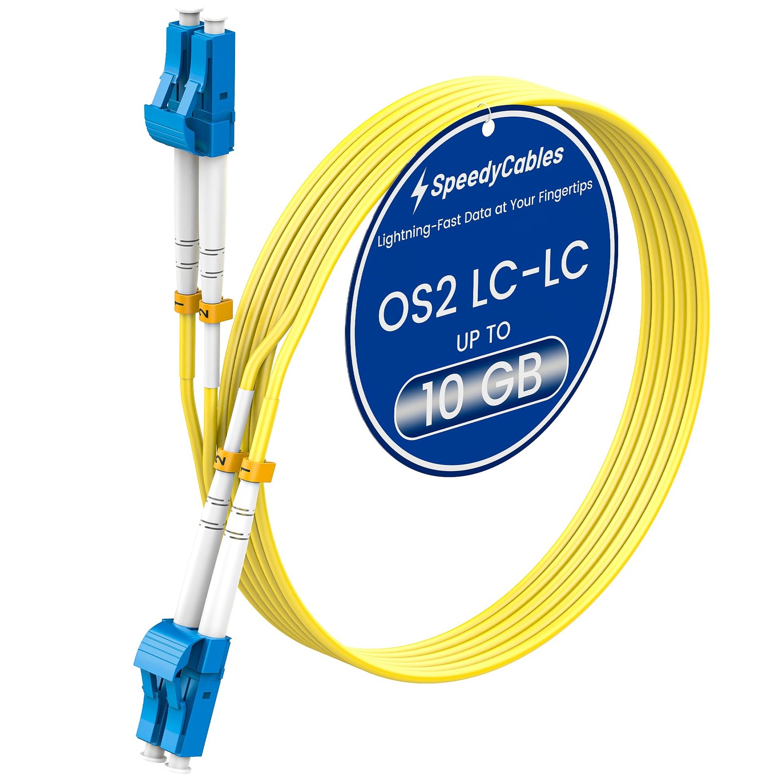 SpeedyCables- OS2 LC to LC Fiber Patch Cable 200m/656ft, 1G/10Gb 9/125um Single