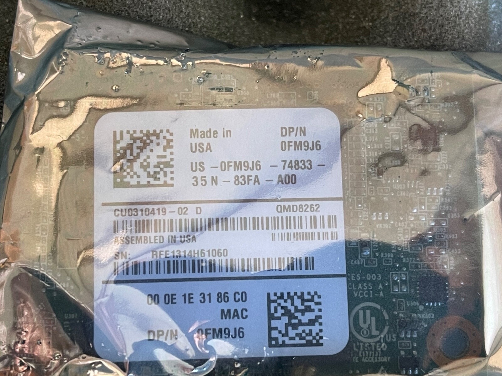 New Genuine OEM Dell Qlogic QMD8262 PowerEdge M620 M630 M820 Network Card FM9J6