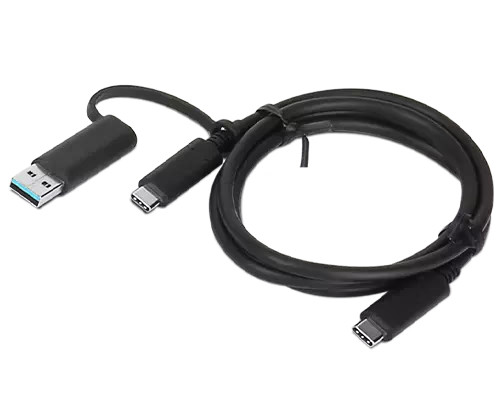 Lenovo USB-C to USB-A Hybrid Cable 1m 10Gbps 100W Black 4X90U90618
