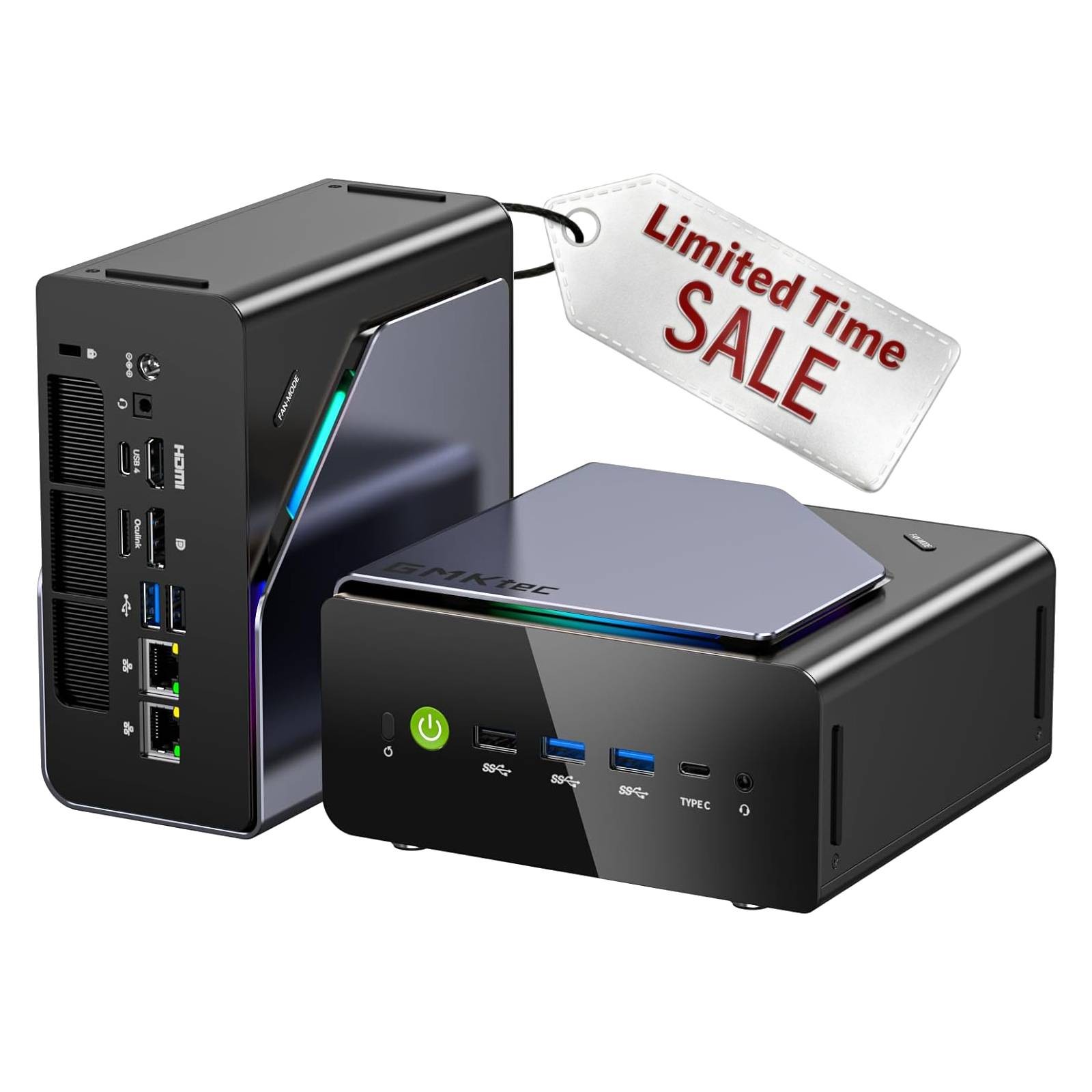 GMKtec K12 Mini PC Gaming AMD Ryzen 7 H 255 32GB DDR5 RAM 2TB SSD Windows 11 Pro